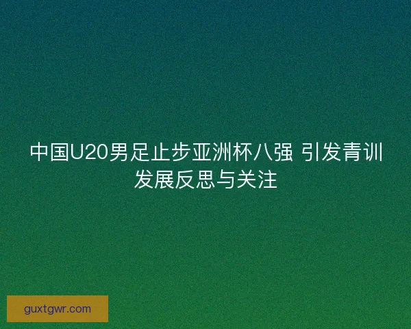 中国U20男足止步亚洲杯八强 引发青训发展反思与关注